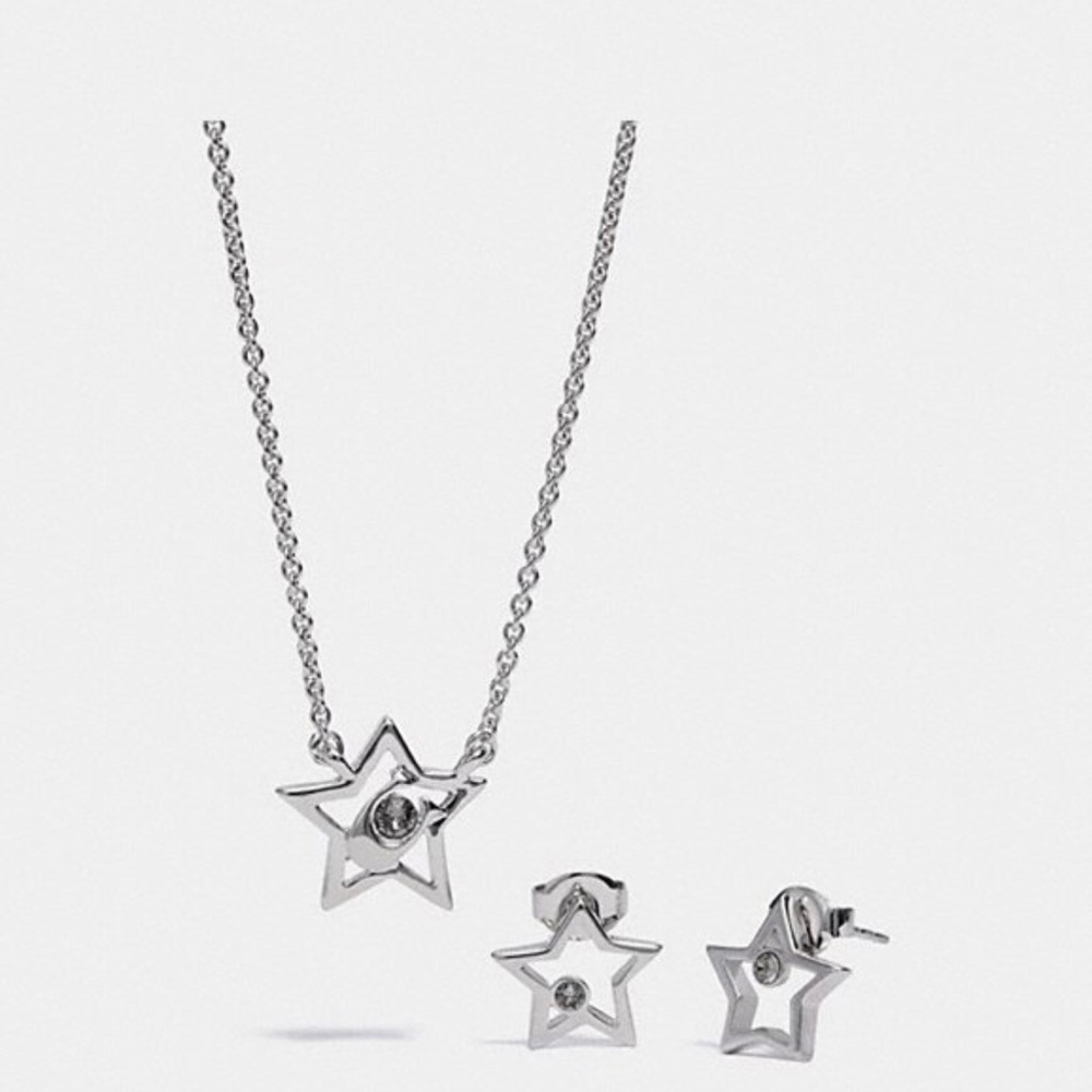 ⭐️⭐️Brand New Coach ⭐️ Star Necklace and Earrings